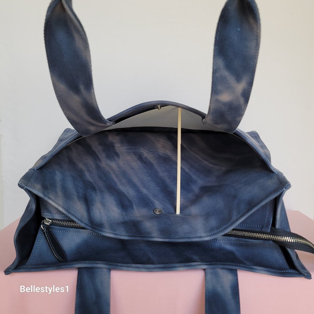 COACH Tie Dye Cargo 42 Canvas Large Tote -Midnight Navy color ⭐ - Picture 12 of 16